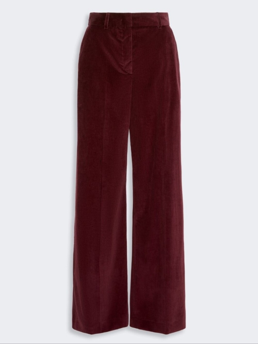 Weekend Max Mara Burgundy Wide-Leg Corduroy Pants Size 10